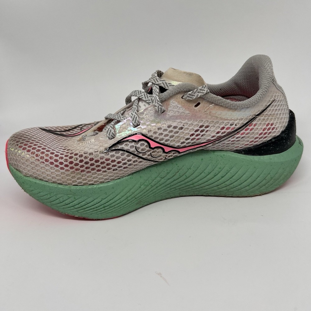 Saucony Women's Endorphin Pro 3 Running Shoes Fog ViziPink 6.5 Marathon Racing - Picture 5 of 10